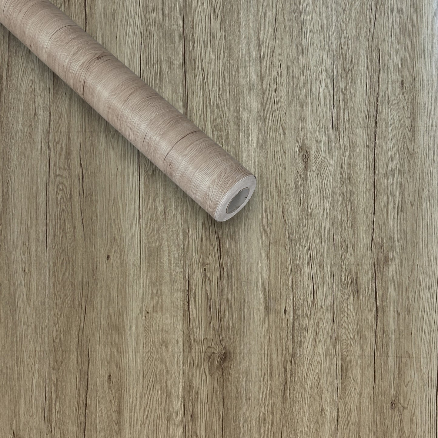 Natural Oak Wood Grain Sticker Wallpaper | Light Brown | 120 x 180 cm