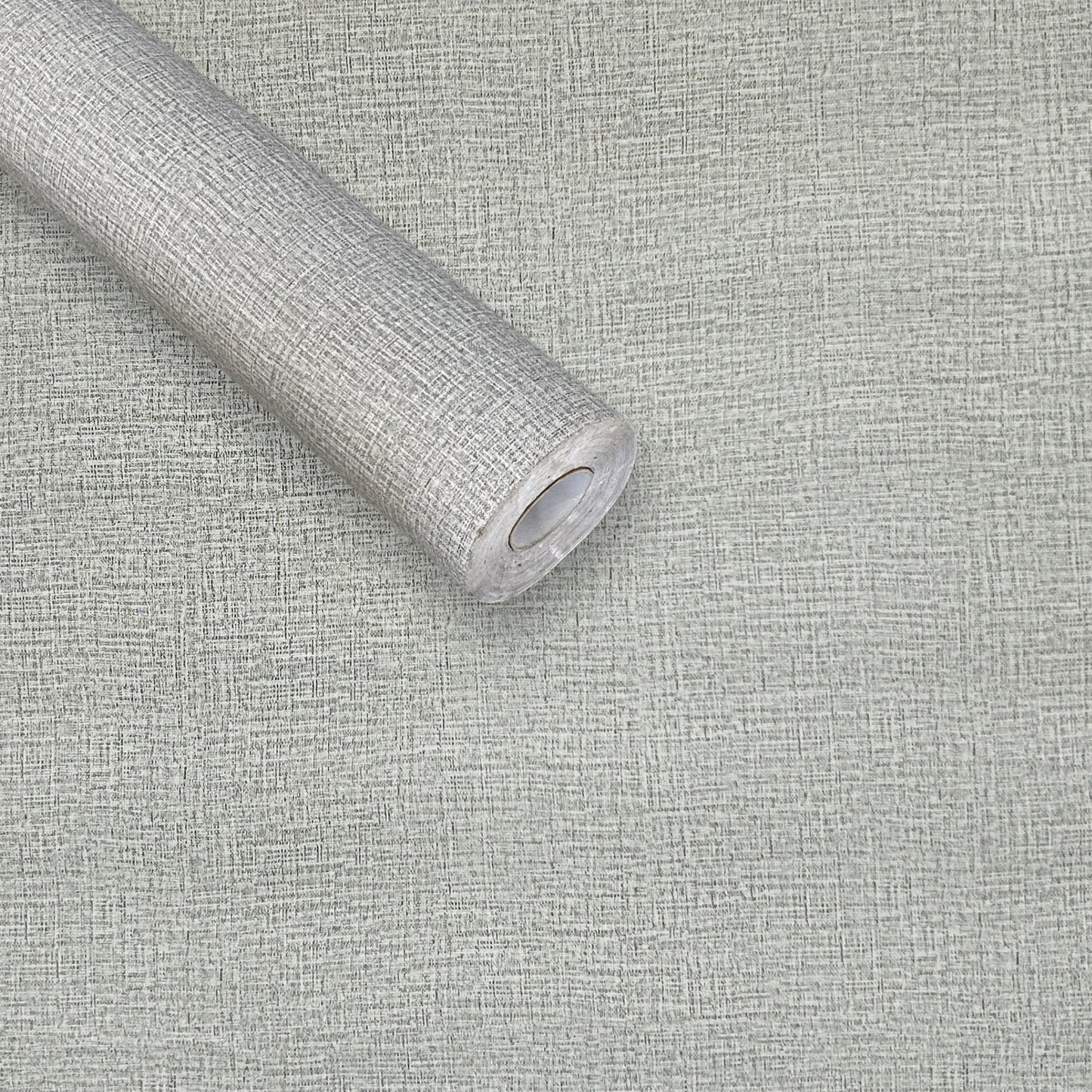 Textured Linen Look Sticker Wallpaper | Soft Grey Fabric Pattern | 120 x 180 cm
