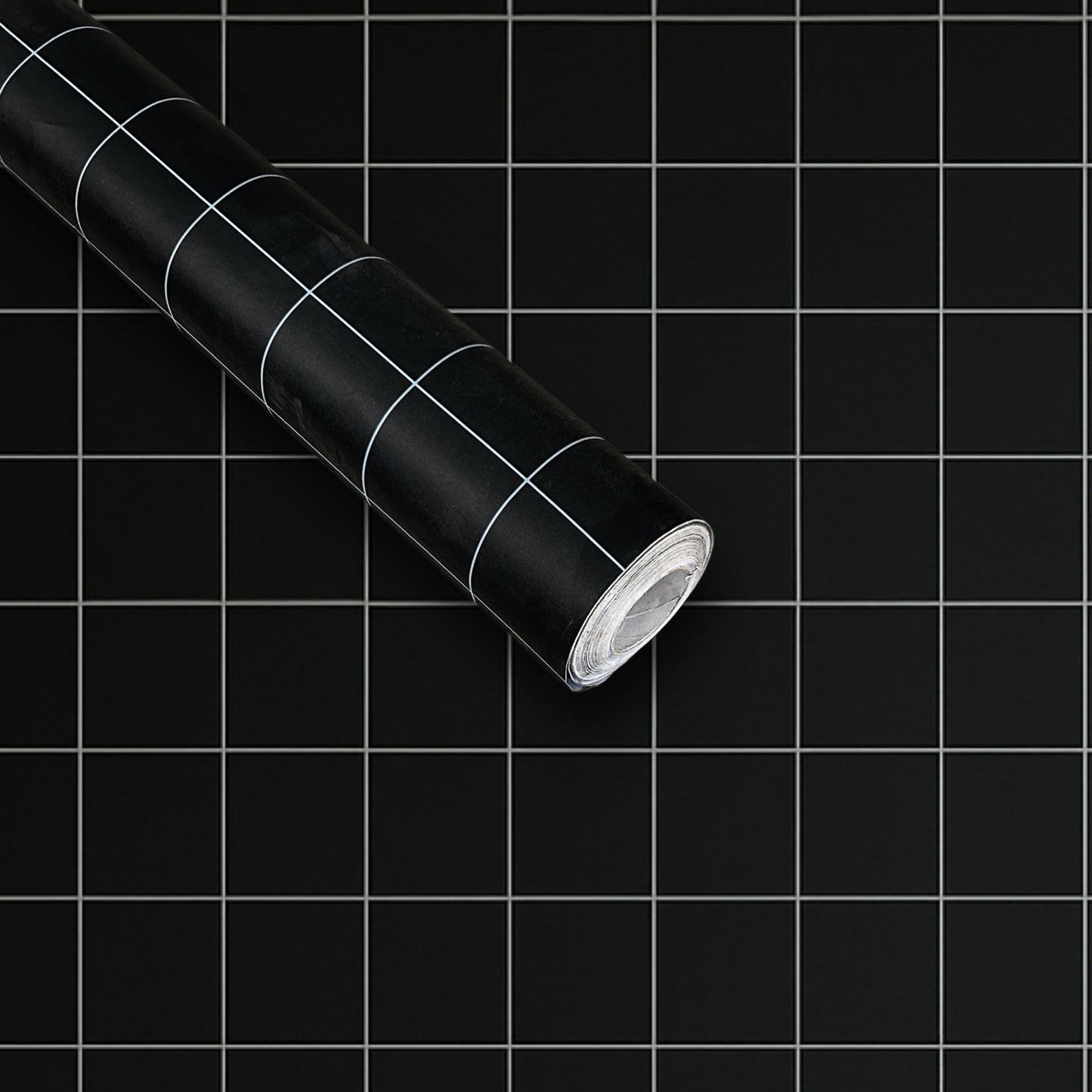 Black Grid Design Sticker Wallpaper | Minimalist Matte Finish | 120 x 180 cm