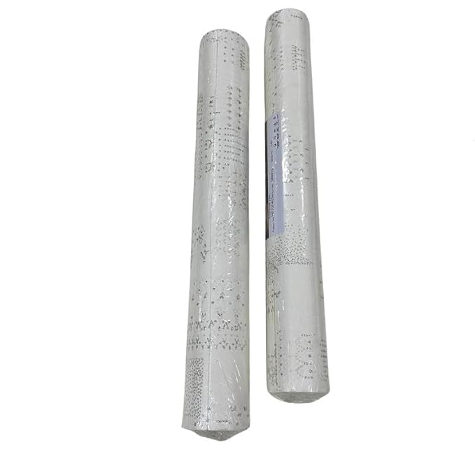 Non-Adhesive Wallpaper | Textured Luxury White with Silver Accents | Covered Area 50 sq ft