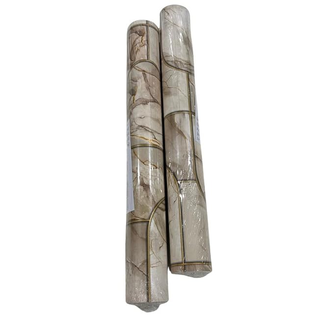 Non-Adhesive Wallpaper | Textured Luxury Gold Marble Design | Covered Area 50 sq ft