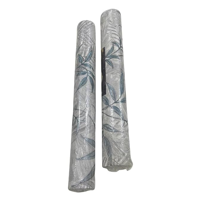Non-Adhesive Wallpaper | Textured Shimmering Silver Leaf | Covered Area 50 sq ft
