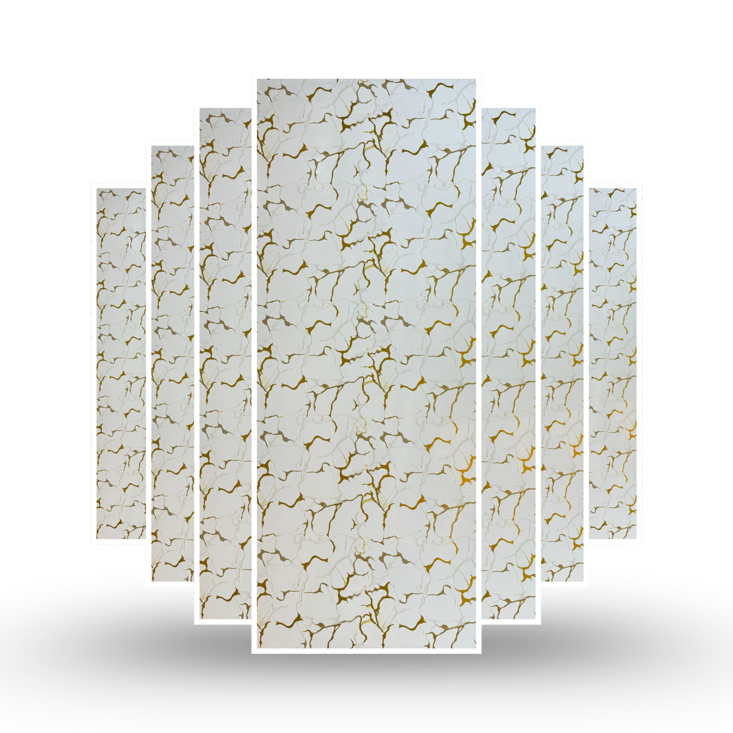 Abstract Gold Vein White Marble | Premium UV Roll | Peel & Stick | 4 x 10 Feet | 1 Roll