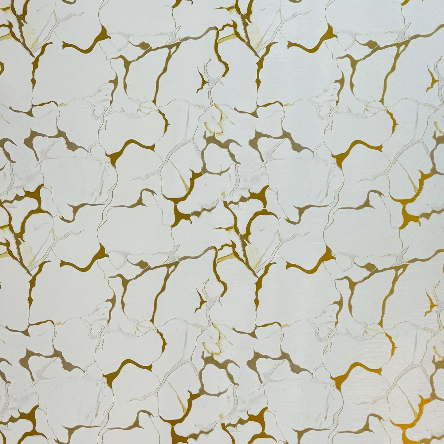Abstract Gold Vein White Marble | Premium UV Roll | Peel & Stick | 4 x 10 Feet | 1 Roll