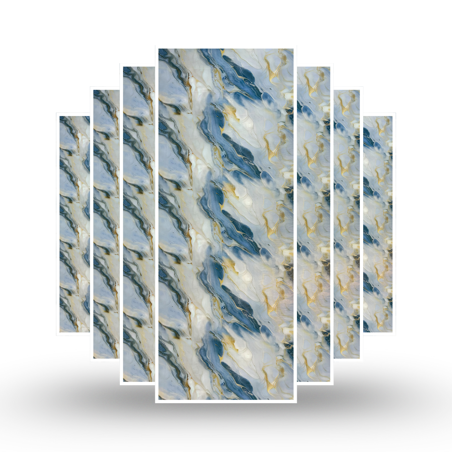 Blue & Gold Fusion Marble | Premium UV Roll | Peel & Stick | 4 x 10 Feet | 1 Roll