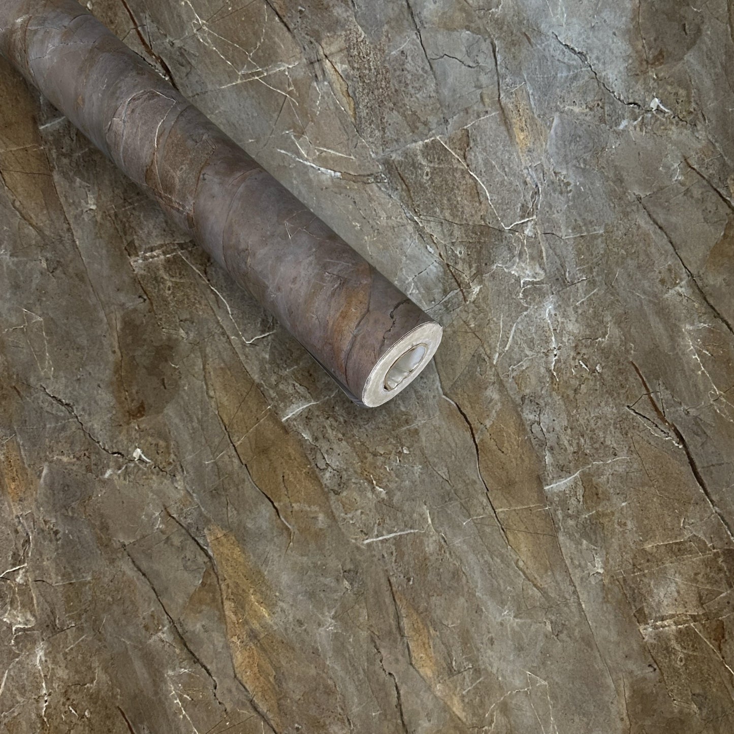 Dark Marble Stone Sticker Wallpaper | Brown & Slate Textured Design | 120 x 180 cm