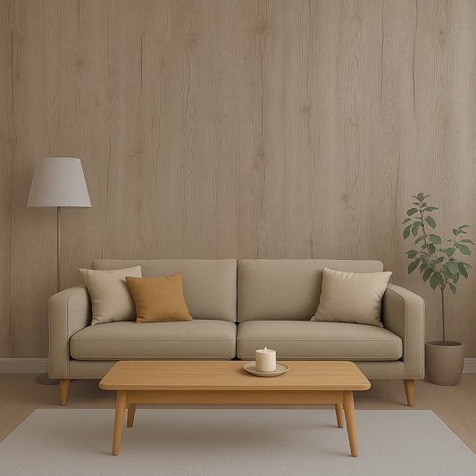 Natural Oak Wood Grain Sticker Wallpaper | Light Brown | 120 x 180 cm