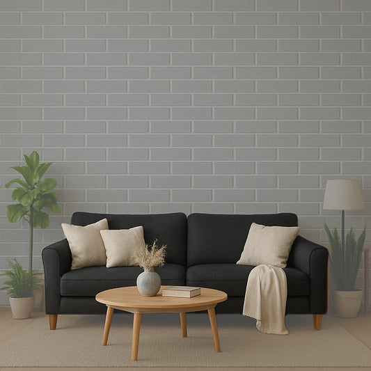 White Brick Pattern Sticker Wallpaper | Clean Minimalist Design | 120 x 180 cm