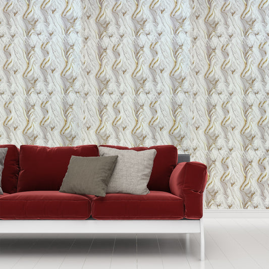 Luxe Gold Swirl Marble Design | Premium UV Roll | Peel & Stick | 4 x 10 Feet | 1 Roll