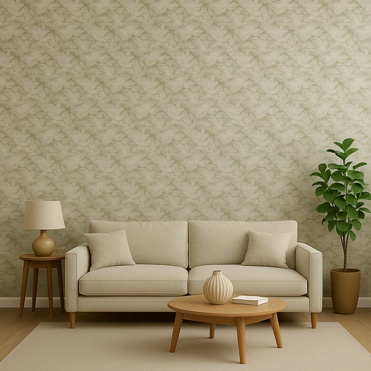 Glossy Marble Design Sticker Wallpaper | Greenish Beige Marble Effect | 120 x 180 cm