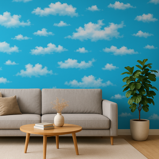 Blue Sky Cloud Design Sticker Wallpaper | Dreamy Sky Pattern | 120 x 180 cm