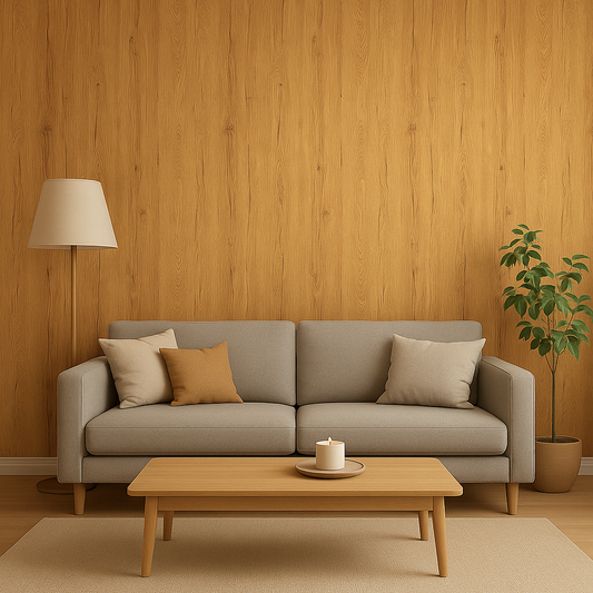 Rustic Wood Grain Sticker Wallpaper | Natural Light Brown Wood | 120 x 180 cm