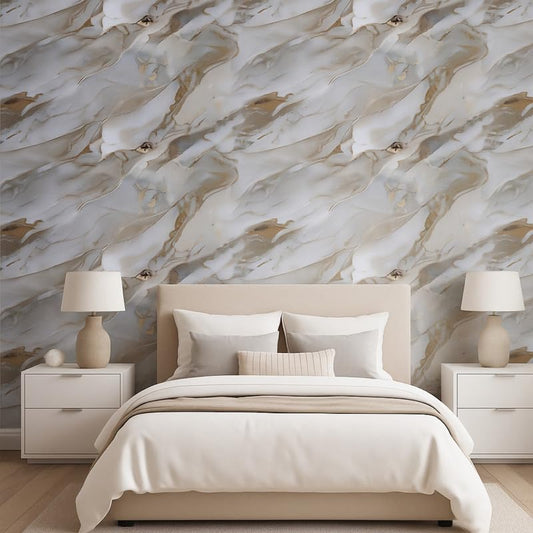 Elegant Beige Kitchen Stickers Wallpaper PVC 3D Waterproof Wallpeper for Kitchen, Table, Living Room, Bed Room, Cafe Wall | Size - 60 X 200cm | Pack of 1